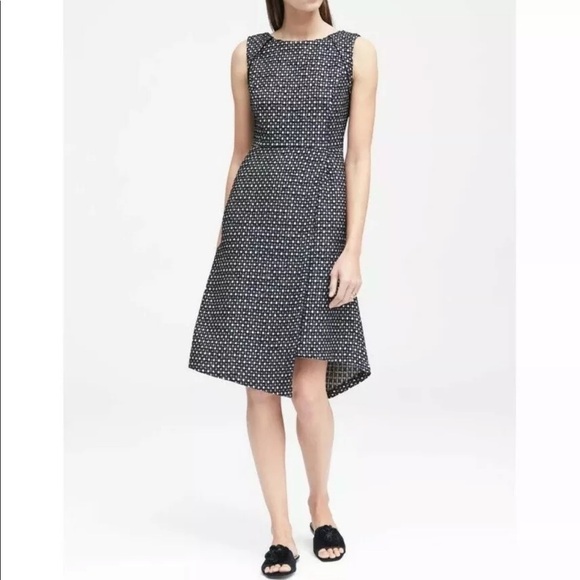 Banana Republic Wrap Front Tweed Dress SZ 2 - Picture 1 of 5